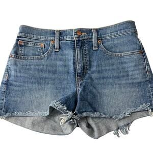 J. Crew Mid Rise Denim Shorts Cut Off Women Size 26